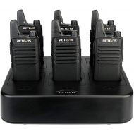 [아마존 핫딜]  [아마존핫딜]Retevis RT22 Walkie Talkies Rechargeable Hands Free UHF Channel Lock 2 Way Radios Two-Way Radio(6 Pack) with 6 Way Multi Gang Charger