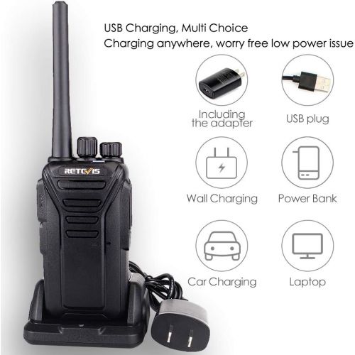  [아마존 핫딜]  [아마존핫딜]Retevis RT27 Walkie Talkies Rechargeable Long Range FRS Two Way Radio 22CH Encryption VOX 2 Way Radio (Black,5 pack)