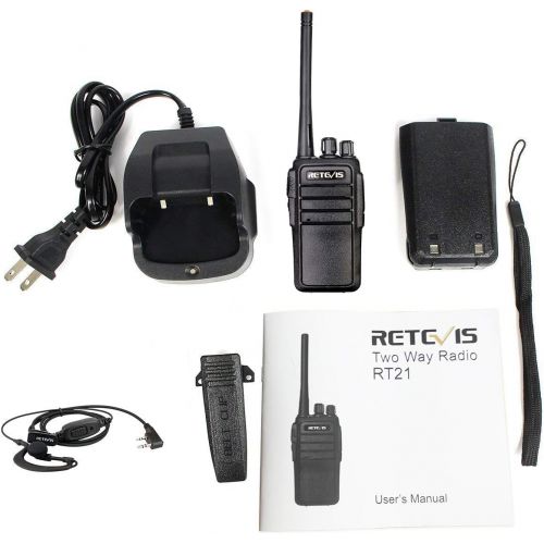  [아마존 핫딜] [아마존핫딜]Retevis RT21 Walkie Talkies Updated 3000mAh FRS Radio 16CH UHF Two Way Radio Rechargeable VOX 2 Way Radios with Earpiece(4 Pack)
