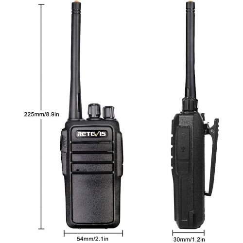  [아마존 핫딜] [아마존핫딜]Retevis RT21 Walkie Talkies Updated 3000mAh FRS Radio 16CH UHF Two Way Radio Rechargeable VOX 2 Way Radios with Earpiece(4 Pack)