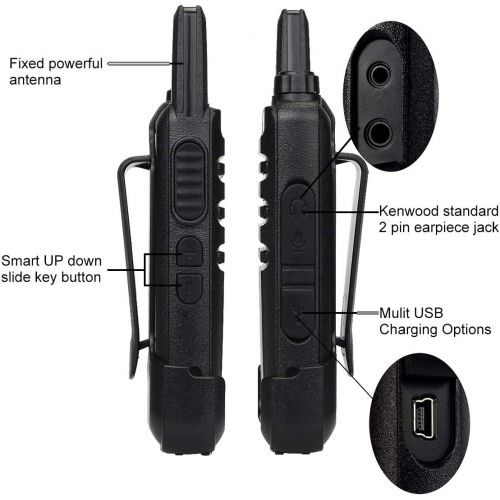  [아마존핫딜][아마존 핫딜] Retevis RT22 Two Way Radio Rechargeable Walkie Talkies 16 CH VOX FRS Radio Small with Emergency Alarm Chanel Lock(4 Pack)