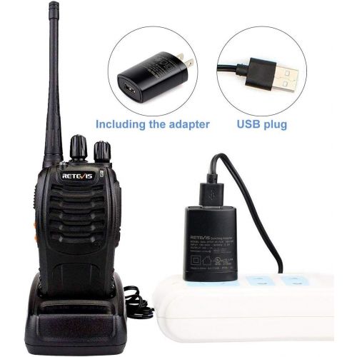  [아마존핫딜][아마존 핫딜] Retevis H-777 2 Way Radio Walkie Talkies Long Range USB Rechargeable Two Way Radios UHF 16CH with Flashlight (5 Pack)