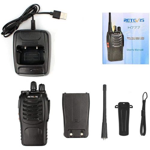  [아마존핫딜][아마존 핫딜] Retevis H-777 2 Way Radio Walkie Talkies Long Range USB Rechargeable Two Way Radios UHF 16CH with Flashlight (5 Pack)