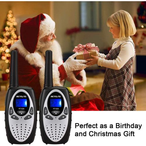  [아마존핫딜][아마존 핫딜] Retevis RT628 Kids Walkie Talkies VOX UHF 22 CH FRS 2 Way Radio for Kids (Silvery,2 Pack)