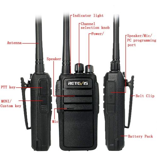  [아마존핫딜][아마존 핫딜] Retevis RT21 Updated Walkie Talkies Rechargeable 3000mAh Two Weeks Long Standby UHF 16CH VOX 2 Way Radio Long Range Two Way Radios(10 Pack)