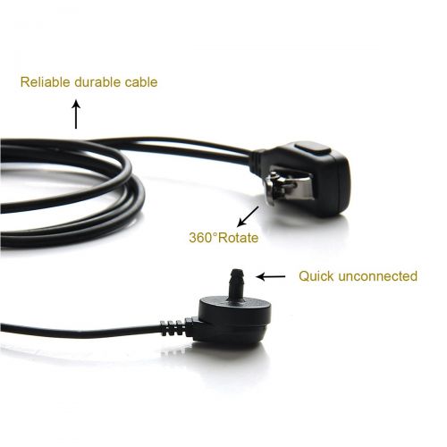  [아마존베스트]Retevis 2 Pin Acoustic Tube Headset Walkie Talkies Earpiece for Kenwood Radio Baofeng UV-5R Retevis H-777 RT21 RT22 Two Way Radio(10 Pack)