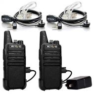 [아마존베스트]Retevis RT22 Two Way Radio UHF 16 CH VOX Walkie Talkies with Covert Air Acoustic Earpiece (2 Pack)