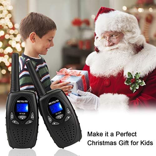  [아마존베스트]Retevis RT628 Walkie Talkie for Kids VOX Portable 22 Channel FRS Kids Walkie Talkies (Black,2 Pack)