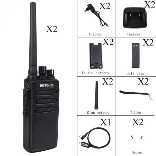  [아마존 핫딜]  [아마존핫딜]Retevis RT81 DMR Funkgerat IP67 Wasserdicht Staubdicht 32 Kanale Analog/Digital Modus Handfunkgerat 2200mAh Two Way Radio Walkie Talkie (1 Paar, Schwarz)