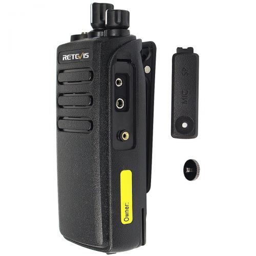  [아마존 핫딜]  [아마존핫딜]Retevis RT81 DMR Funkgerat IP67 Wasserdicht Staubdicht 32 Kanale Analog/Digital Modus Handfunkgerat 2200mAh Two Way Radio Walkie Talkie (1 Paar, Schwarz)