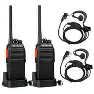 [아마존 핫딜]  [아마존핫딜]Retevis RT24 Plus Funkgerat Walkie Talkie Lizenzfrei PMR Funkgerate Wiederaufladbar 16 Kanale Rauschsperre VOX USB Ladeschale Walkie Talkie mit Headset (1 Paar, Schwarz)