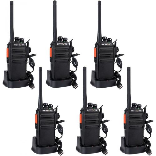  [아마존 핫딜]  [아마존핫딜]Retevis RT24 Plus Funkgerate Set PMR Funkgerat Lizenzfrei 16 Kanale VOX Rauschsperre Hohe Reichweite Wiederaufladbar USB Ladeschale Walkie Talkie mit Headset (3 Paar, Schwarz)