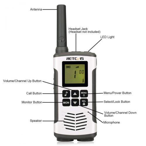  [아마존 핫딜]  [아마존핫딜]Retevis RT45 Walkie Talkie Funkgerat Lizenzfrei 16 Kanale VOX Rufton Taschenlampe PMR Funkgerat Set Wiederaufladbar USB Ladekabel(1 Paar)