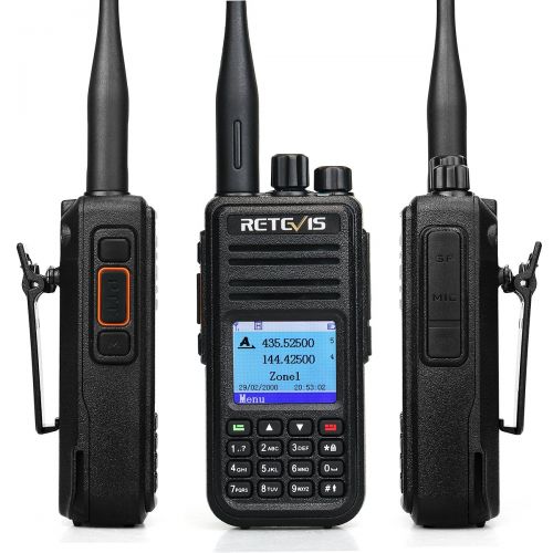  [아마존 핫딜]  [아마존핫딜]Retevis RT3S DMR Funkgerate GPS Dualband Amateurfunk 3000 Kanale DTMF Aufnahmefunktion Doppel Zeitschlitz Digitales/Analoges Handfunkgerat kompatibel mit MOTOTRBO TierⅠ& Ⅱ(1 Stk.,