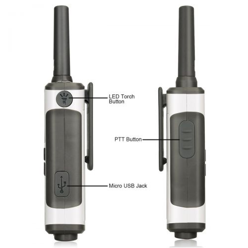  [아마존 핫딜]  [아마존핫딜]Retevis RT45 PMR Funkgerat Lizenzfrei Walkie Talkies Set 16 Kanale VOX Rufton Taschenlampe Wiederaufladbar Walkie Talkie USB Ladekabel(2 Paar)