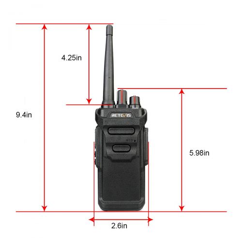  [아마존 핫딜]  [아마존핫딜]Retevis RT648 Funkgerat Wasserdicht IP67 Lizenzfrei 16 Kanale CTCSS&DCS VOX Alarm PMR Funkgerat Set Wiederaufladbar USB Ladeschale Walkie Talkie(1 Paar, Schwarz)