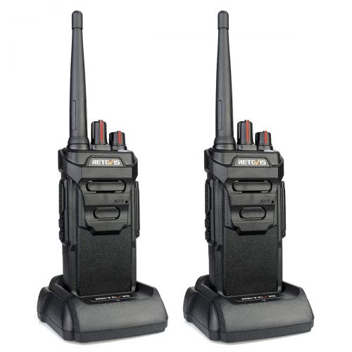  [아마존 핫딜]  [아마존핫딜]Retevis RT648 Funkgerat Wasserdicht IP67 Lizenzfrei 16 Kanale CTCSS&DCS VOX Alarm PMR Funkgerat Set Wiederaufladbar USB Ladeschale Walkie Talkie(1 Paar, Schwarz)