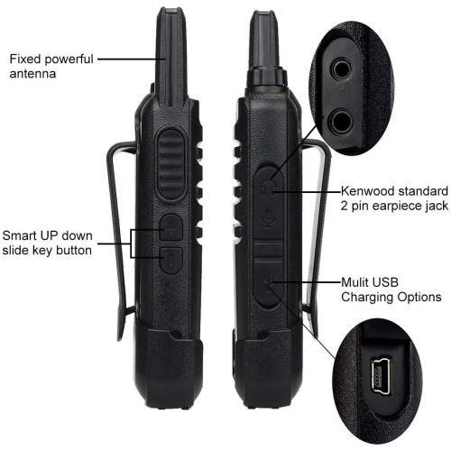  [아마존베스트]Retevis RT22 Walkie Talkies Rechargeable Hands Free Channel Lock 2 Way Radios Two-Way Radio(6 Pack) with 6 Way Multi Gang Charger