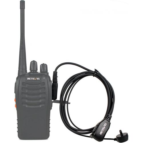  Retevis Walkie Talkies Earpiece with Mic 2 Pin Acoustic Tube Headset for Baofeng UV-5R Retevis H-777 RT1 RT21 RT22 Arcshell AR-5 2 Way Radio (10 Pack)