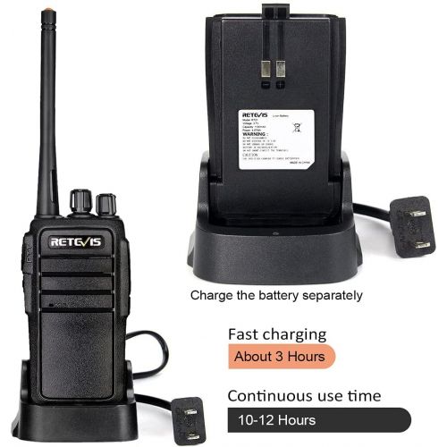  Case of 10,Retevis RT21 Two Way Radios Long Range Rechargeable, Heavy Duty Walkie Talkies for Adults, VOX Security Handfree 2 Way Radios with Earpiece, for Commercial Organization