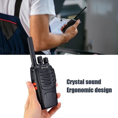  Case of 6,Retevis H-777 Walkie Talkies for Adults Long Range, Rechargeable Two-Way Radios,with 6-Way Multi Unit Charger,Flashlight Handheld Business 2 Way Radios