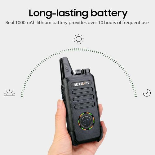  Retevis RT22S 2 Way Radios Walkie Talkies Long Range,Two Way Radios Rechargeable with Earpiece,Channel Display,Hands Free,for Healthcare,Retail,Restaurant,Automotive(10 Pack)