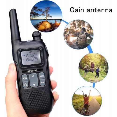  [아마존베스트]Retevis RT16 Walkie Talkies Rechargeable,2 Way Radios for Adults,NOAA Weather Alart Emergency Dual Watch,for Camping Climbing Hiking Car Traveling Outdoor Indoor(4 Pack)