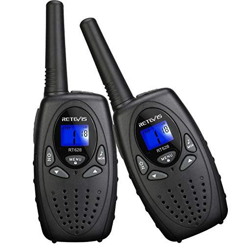  [아마존베스트]Retevis RT628 Walkie Talkie for Kids,Toys for 3-12 Year Old Boys Girls, Portable 2 Way Radios with 22 Channels VOX Backlit Flashlight,for Outdoor Adventure Game(Black,2 Pack)