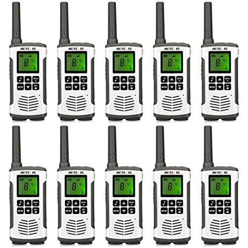  Retevis RT45 Walkie Talkies Rechargeable 22 Channel Call Reminder Private Codes Scan License-Free Hands Free 2 Way Radio (10 Pack) 