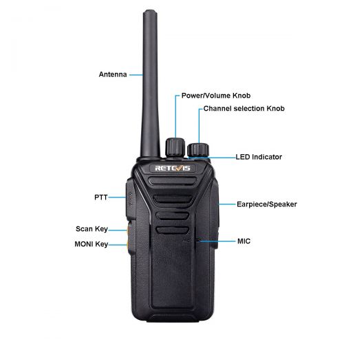  Retevis RT27V MURS VHF Walkie Talkies Rechargeable 5 Channel license-free Two way radios with Covert Air Acoustic Earpiece (Black 1 Pair)