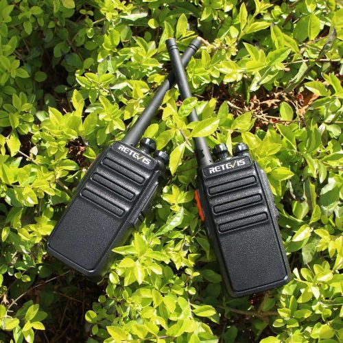  Retevis H-777S Two Way Radio Portable Size Rechargeable Walkie Talkie with USB Charger Cradle and Professional Earpieces (1 Pair)