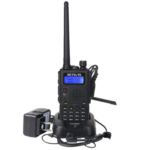  Retevis RT5 7W Dual Band Walkie Talkies Rechargeable UHF VHF 128 CH VOX DTMF FM Radio 1750Hz Ham Radio(10 Pack,Black)