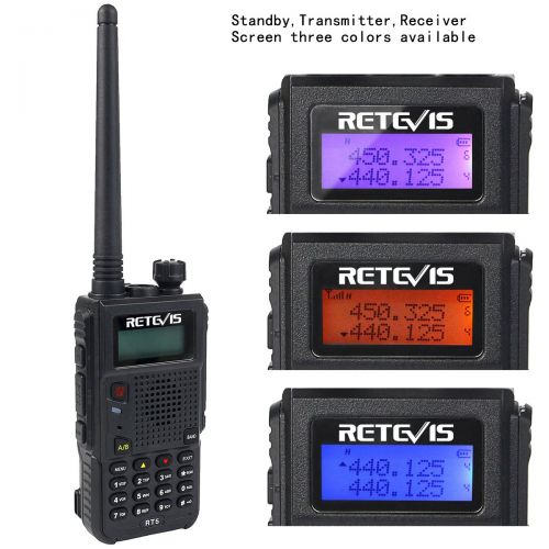  Retevis RT5 7W Dual Band Walkie Talkies Rechargeable UHF VHF 128 CH VOX DTMF FM Radio 1750Hz Ham Radio(10 Pack,Black)