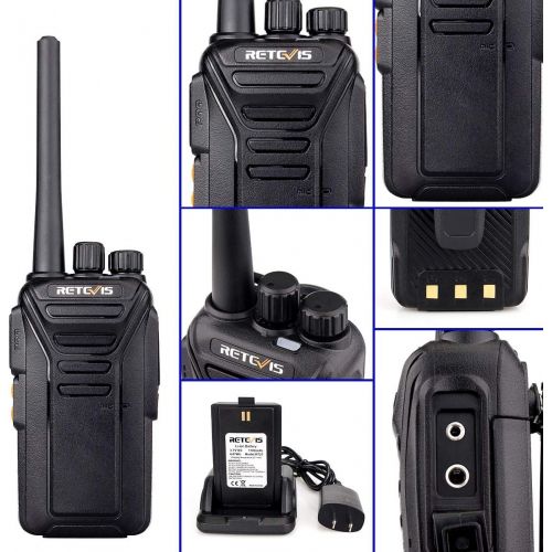  Retevis RT27 2 Way Radio Long Range Rechargeable License-Free 22 Channel FRS UHF Two-Way Radios(6 Pack) with Six Way Multi Gang Charger