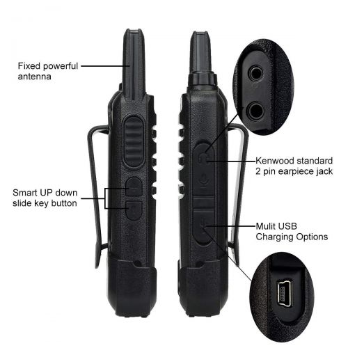  Retevis RT22 Walkie Talkies Hands Free License-Free 2 Way Radios(6 Pack) with Six Way Gang Charger