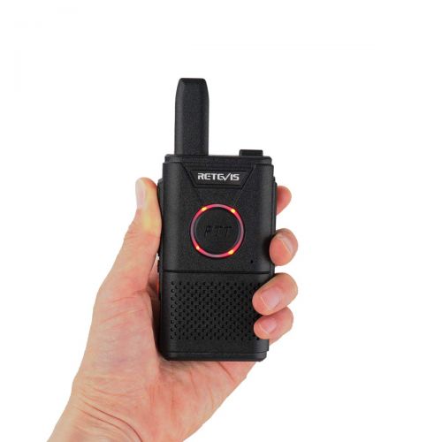  Retevis RT18 2 Way Radios UHF 16 Channel Rechargeable Dual PTT with LED Ring Metal Clip FRS Business Walkie Talkies for Adults(20 Pack)