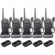 Retevis RT48 Waterproof Walkie Talkies Floating Marine Rechargeable Two-Way Radios FRS Emergency Alarm Handsfree Two-Way Radios with Earpiece(5 Pack)