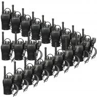 Retevis RT46 2 Way Radios Dual Power FRS Emergency Alarm Rechargeable Walkie Talkies with Earpiece and USB Charger (20 Pack)