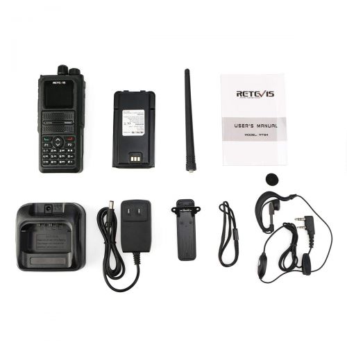  Retevis RT84 DMR Dual Band Two Way Radio Digital Analog UHF VHF 3000 Ch 10000 Contacts 2000mAh Dual Time Slot LCD SMS Text Alarm Ham Radio(1 Pack)