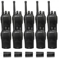 Retevis RT46 Walkie Talkies Dual Power FRS Rechargeable Long Range Two Way Radios Battery and Charger Included (10 Pack)