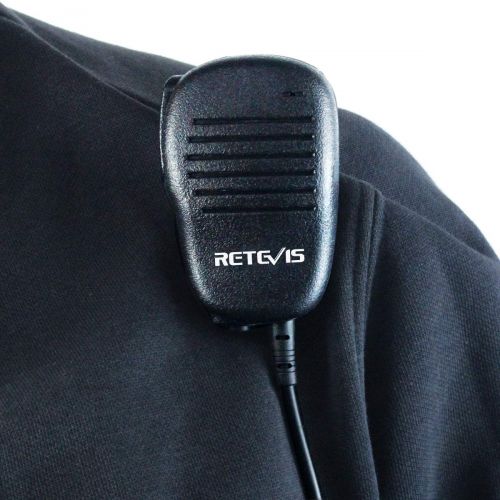  Retevis Shoulder Speaker Micphone 2 Pin Walkie Talkies Mic 3.5mm Audio Jack for Motorola CP200 GP300 GP2000 P100 CP100 CLS1110 2 Way Radio (10 Pack)