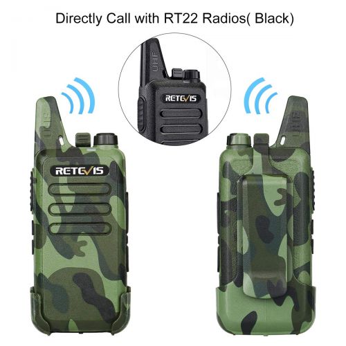  Retevis RT22 Two Way Radios Rechargeable FRS UHF 16 Ch VOX Emergency Alarm Lock VOX Security Commercial Walkie Talkies for Adults (10 Pack)