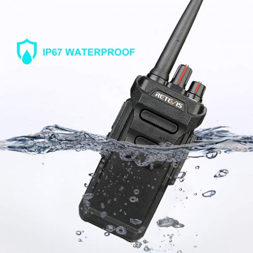  Retevis RT48 Waterproof Walkie-Talkies Floating IP67 VOX FRS Privacy Codes Security Emergency Alarm 2 Way Radios Walkie Talkies Commercial(10 Pack)