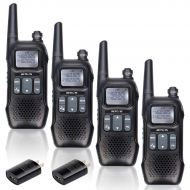 Retevis RT16 Walkie Talkie Rechargeable Small FM FRS Radios 121 Privacy Codes 22 Ch Security Two-Way Radio for Adults with NOAA Weather Alert(4 Pack)