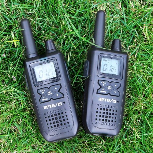  Retevis RT41 Walkie Talkie Rechargeable FRS VOX Roger Beep LCD 10 Call Tone NOAA Weather Alert Security Business Two-way Radio with Earpiece (10 Pack)