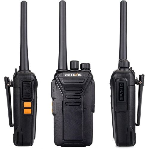  Retevis RT27V MURS Walkie Talkies 5 Channel VHF DCS Encryption License-Free Two Way radios with Covert Air Acoustic Earpiece(Black,5 Pack)