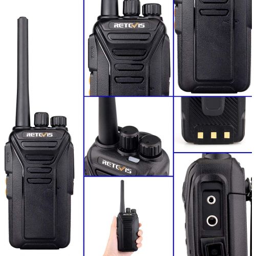  Retevis RT27V MURS Walkie Talkies 5 Channel VHF DCS Encryption License-Free Two Way radios with Covert Air Acoustic Earpiece(Black,5 Pack)