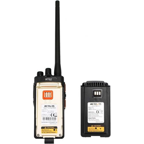  Retevis RT52 GPS DMR Radios Dual Band Digital Two Way Radio Dual PTT DMR 4000 Channel Emergency FM UHF VHF Ham Radio (Black 1 Pack)