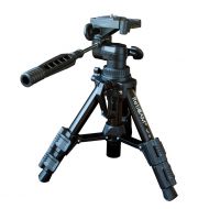 RetiCAM Tabletop Tripod with 3-Way PanTilt Head, Quick Release Plate and Carrying Bag - MT01 Mini Tripod, Aluminum, Black