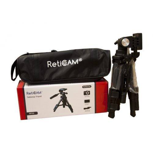  RetiCAM Tabletop Tripod with 3-Way PanTilt Head, Quick Release Plate and Carrying Bag - MT01 Mini Tripod, Aluminum, Black